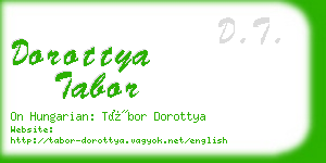 dorottya tabor business card